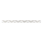 Zilver grijs en witte dikke Chevron Weddendag Lint (Voorkant)