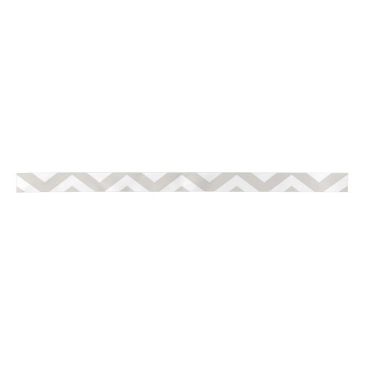 Zilver grijs en witte dikke Chevron Weddendag Lint (Voorkant)