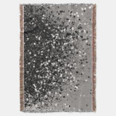 Zilver grijs glitter #1 #sjiny deken (Voorkant Verticaal)