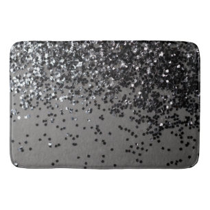 Zilver grijs glitter #4 (Faux Glitter) #glans #art Badmat
