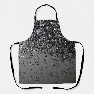 Zilver grijs glitter #4 (Faux Glitter) #glans #art Schort