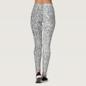 Zilver grijs licht glitter sparren zwart wit leggings (Achterkant)