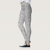 Zilver grijs licht glitter sparren zwart wit leggings (Links)
