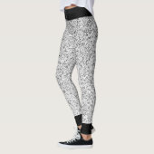 Zilver grijs lichtglitter sparkles met zwart leggings (Links)