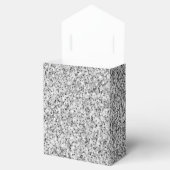 Zilver grijs lichtglitter sparkles Monogram Bedankdoosjes (Geopend)
