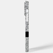 Zilver grijs lichtglitter sparkles Monogram Case-Mate iPhone Case (Achterkant / Links)