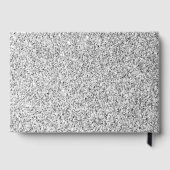 Zilver grijs lichtglitter sparkles Monogram Gastenboek (Achterkant)