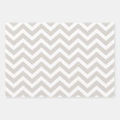 Zilver Grijs & Witte Dikke Chevron Trouw Verjaarda Inpakpapier Vel (Voorkant 2)