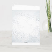 Zilver hart, wenskaart feestdagen kaart (Achterkant)
