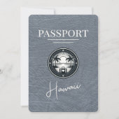 Zilver Hawaii Paspoort Bewaar de datum Save The Date (Voorkant)