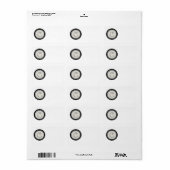 Zilver Initiaal C Monogrammed Adresetiketten Etiket (Full Sheet)