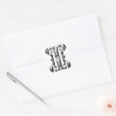 Zilver Initiaal I Hoofdletter Sticker (Envelop)