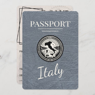 Zilver Italië Paspoort Save The Date