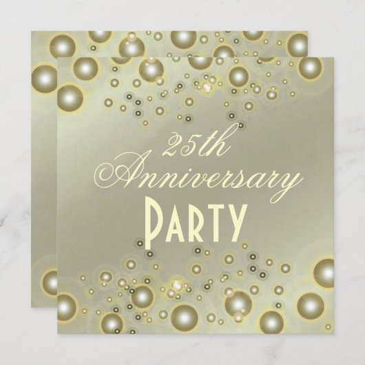 Zilver Jubileum, 25e Jubileum Uitnodigingen (Voorkant / Achterkant)