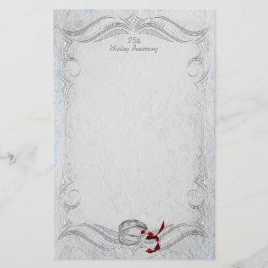 Zilver Jubileum Briefpapier (Voorkant)