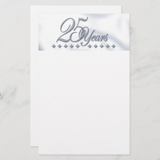 Zilver Jubileum! Briefpapier (Voorkant / Achterkant)