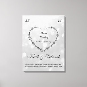 Zilver Jubileum Canvas Afdruk