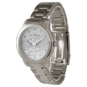 Zilver Jubileum Hearts Horloge (Gekanteld)