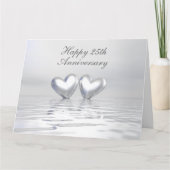 Zilver Jubileum Hearts Kaart (Voorkant)