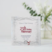 Zilver Jubileum Save The Date (Staand voorkant)