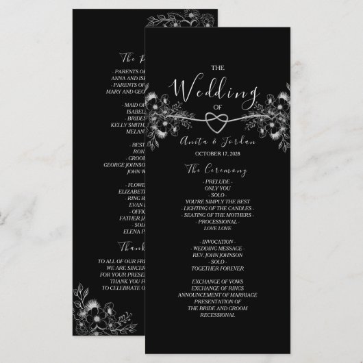 Zilver Kant Elegantie Programma (Voorkant / Achterkant)