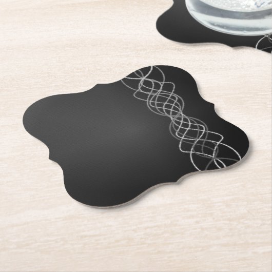 Zilver Kartonnen Onderzetters (Gekanteld)