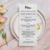 Zilver kerst diner menu