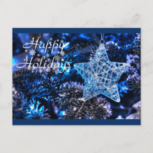 Zilver kerstster van Bethlehem Ornament Feestdagenkaart