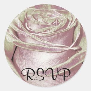 Zilver/Lavendel Roos Sticker