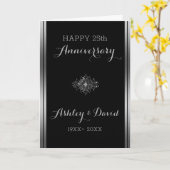 Zilver Lijst en kant Kaart (Gele Bloem)