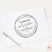 Zilver magnesium body butter label (Envelop)