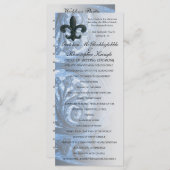 zilver/marine "iron fleur de lis" BRUILOFT PROGRAM Programma (Voorkant / Achterkant)