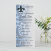 zilver/marine "iron fleur de lis" BRUILOFT PROGRAM Programma (Staand voorkant)