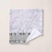 Zilver Marmer Diamant Bling Bad Handdoek (Wasdoekje)