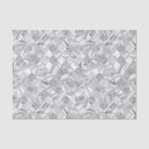 Zilver Marokkaans Quatrefoil Patroon Tissuepapier