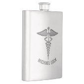 Zilver Medical Symbool Persoonlijke verpleegartsen Flacon (Rechts)