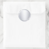 Zilver Metaal Kleur Blank Aangepast Sjabloon Voeg  Ronde Sticker (Tas)