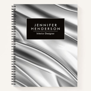 Zilver Metallic Abstract Notitieboek