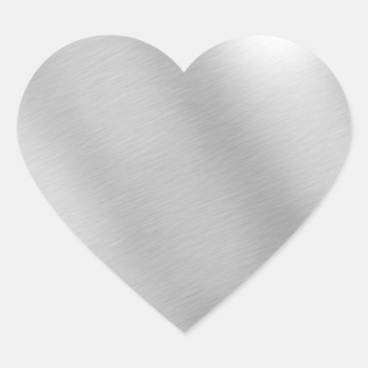 Zilver-Metallic Hart Sticker (Voorkant)