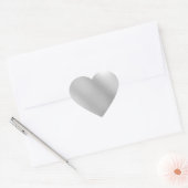 Zilver-Metallic Hart Sticker (Envelop)