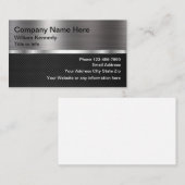 Zilver Metallic Look Modern Design Visitekaartje (Voorkant / Achterkant)