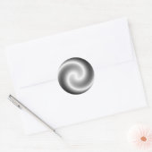 Zilver Metallic Swirl Ronde Sticker (Envelop)