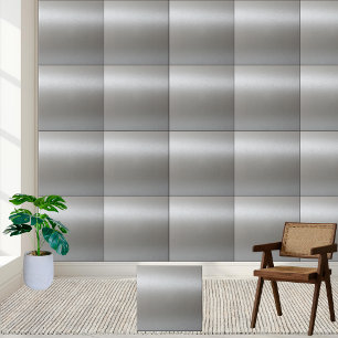 Zilver Metallic Textuur Keramische Tegel Tegeltje