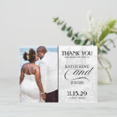 Zilver Mexicaans paspoort Bedankkaart (Staand voorkant)