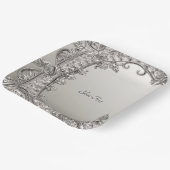 Zilver  Modern Papier Bord (Gebogen)