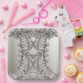Zilver Modern Papier Bord (Feest)