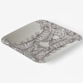 Zilver Modern Papier Bord (Gebogen)