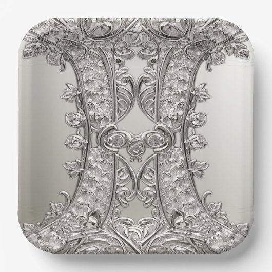 Zilver Modern Papier Bord (Voorkant)