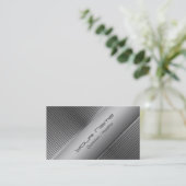 Zilver Modern Visitekaartje (Staand voorkant)