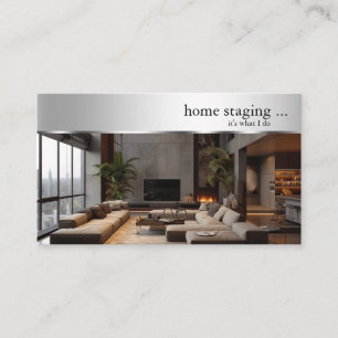 Zilver Moderne Decorateur Home Staging Visitekaartje